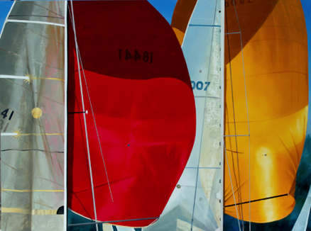 'red & yellow spinnakers'
36x48
oil on aluminum